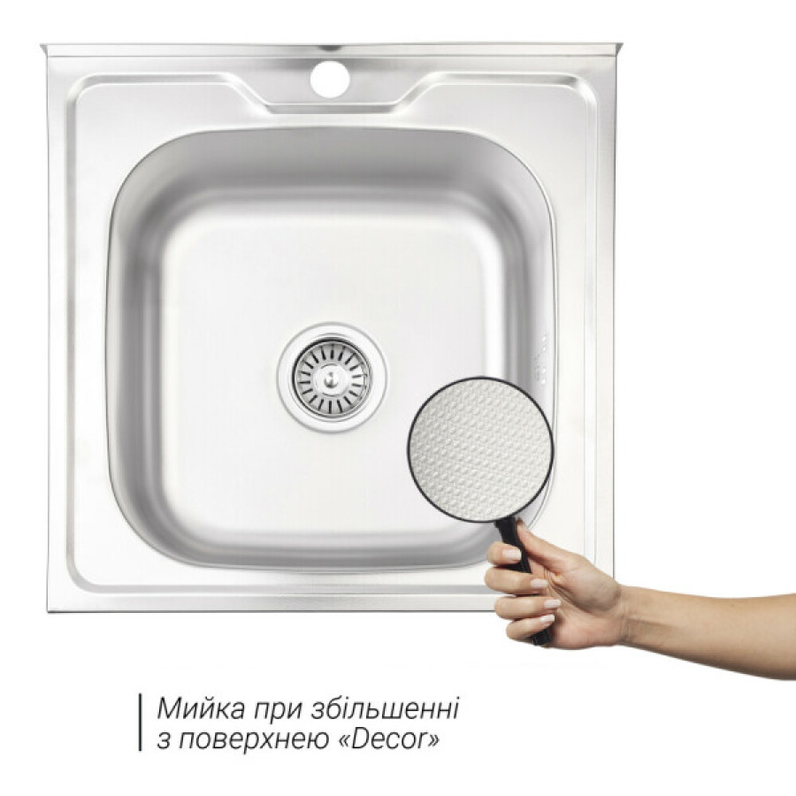 Мийка Lidz 5050 Decor для кухнІ 0,8мм - фото 2