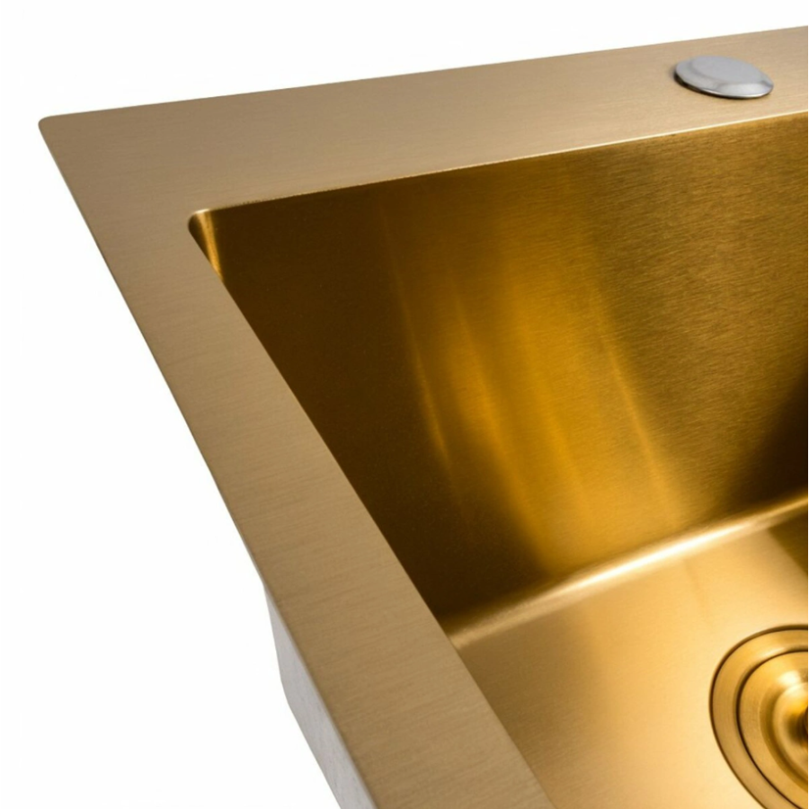 Мойка PVD GOLD VALESO Handmede (3,0/0,8) СМ 50*50 - фото 4