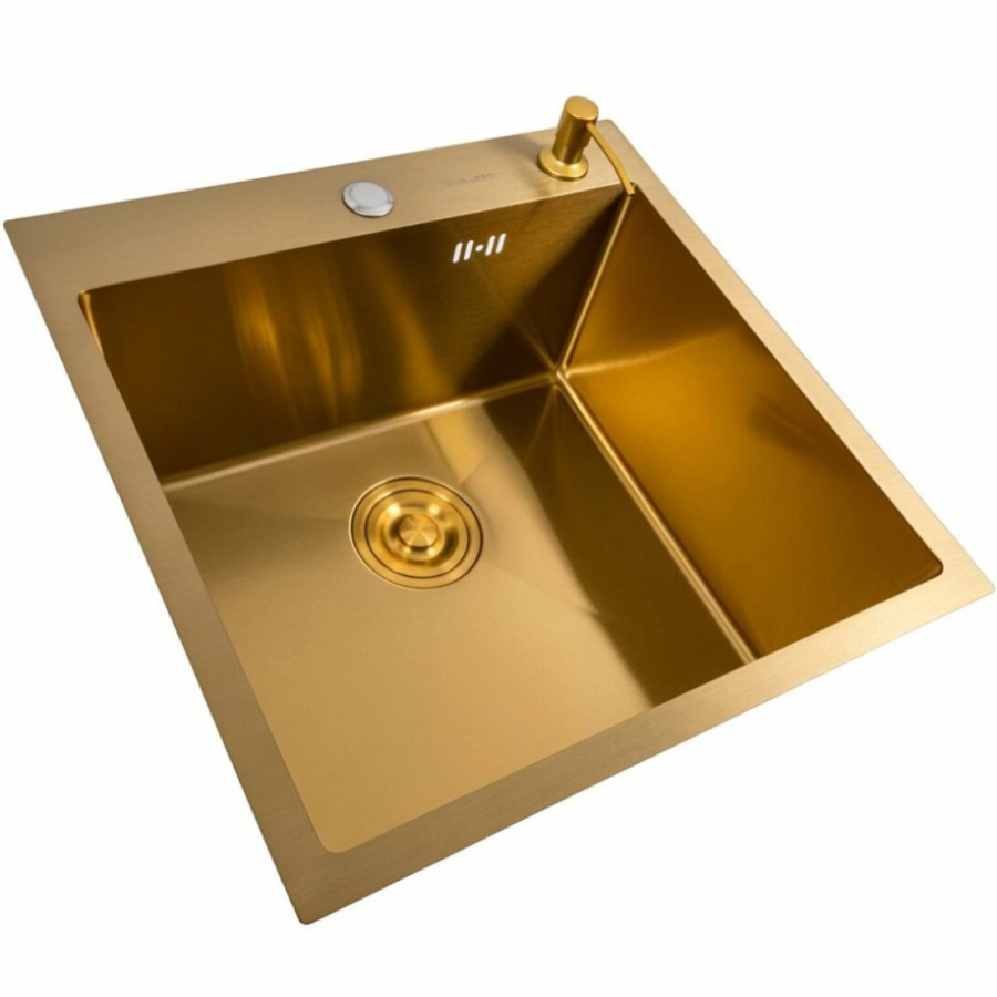 Мойка PVD GOLD VALESO Handmede (3,0/0,8) СМ 50*50 - фото 6