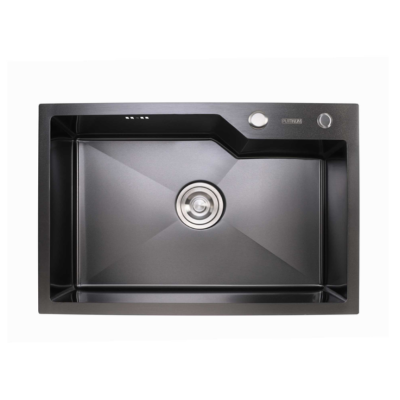 Мойка PVD черная Platinum Handmade (толщина 3,0/1,5) 65*43