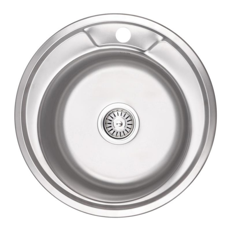 Мийка для кухні Lidz 490-А Micro Decor 0,8мм - фото 1