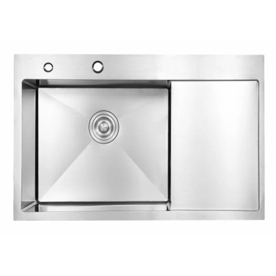 Мойка для кухни встроенная Handmade H6350R крыло справа (LDH6350BRUR45587) Brushed Steel 3,0/1,0