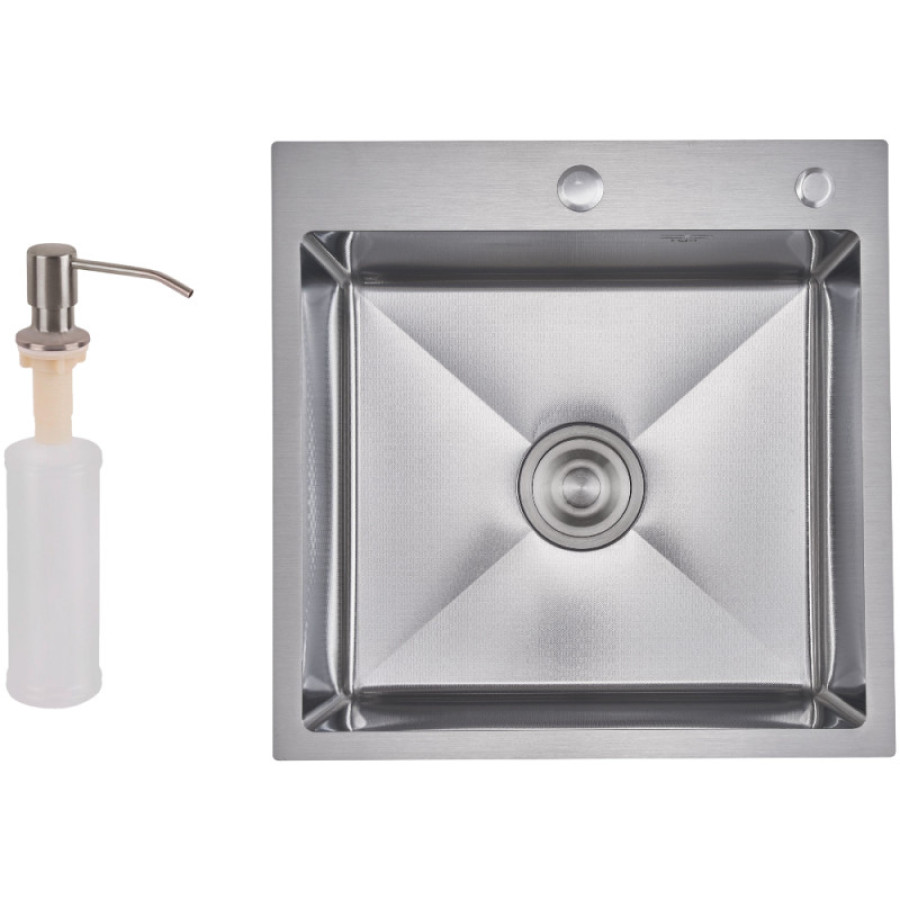 Мойка для кухни встроенная Lidz Handmade H5050H Decor Honeycomb 2,5/0,5 мм LDH5050DEC48365 Lidz - фото 1