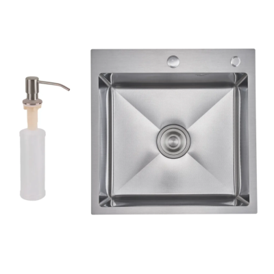 Мойка для кухни встроенная Lidz Handmade H5050HB Decor Black PVD Honeycomb 2,5/0,5 мм LDH5050BDECPV