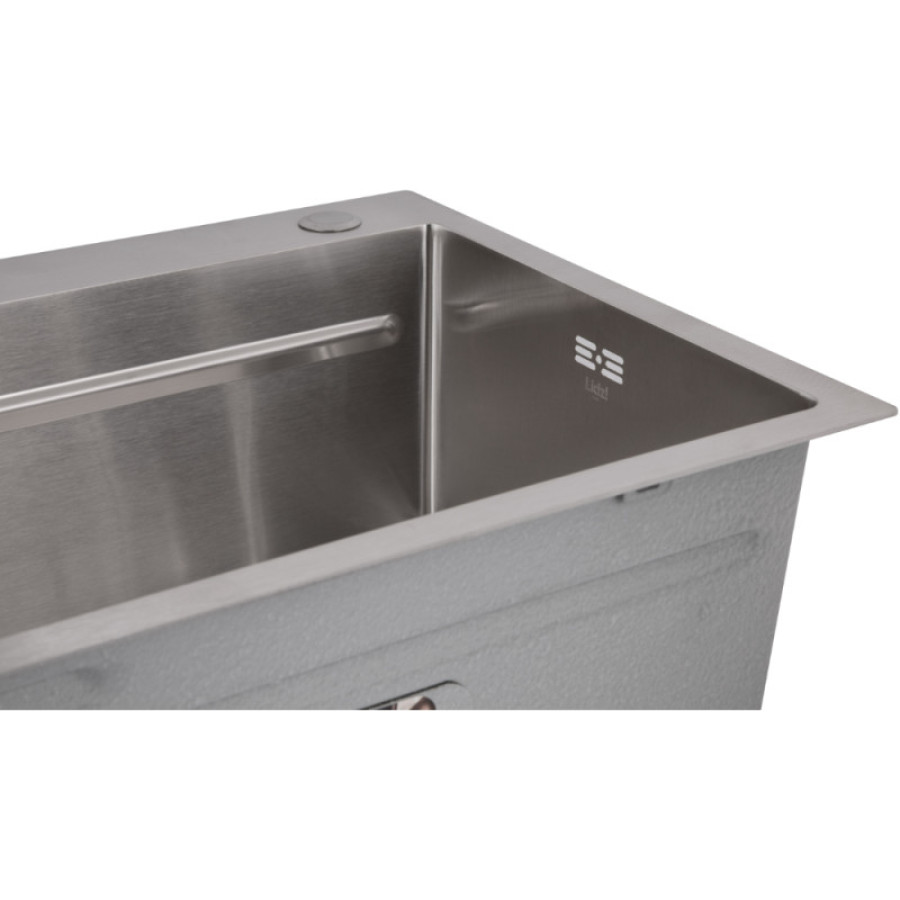 Мойка для кухни встроенная Lidz Handmade H7545 Brushed Steel 3,0/1,0 мм LDH7545BRU49457 - фото 6