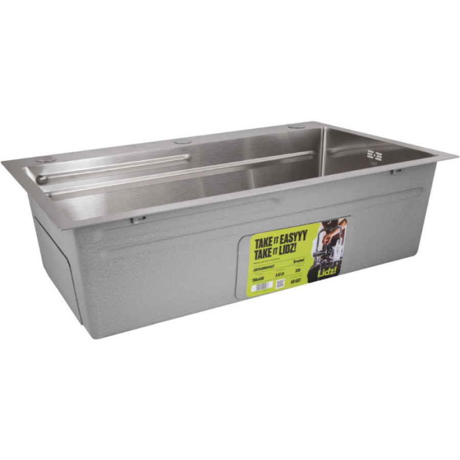 Мойка для кухни встроенная Lidz Handmade H7545 Brushed Steel 3,0/1,0 мм LDH7545BRU49457 - фото 8