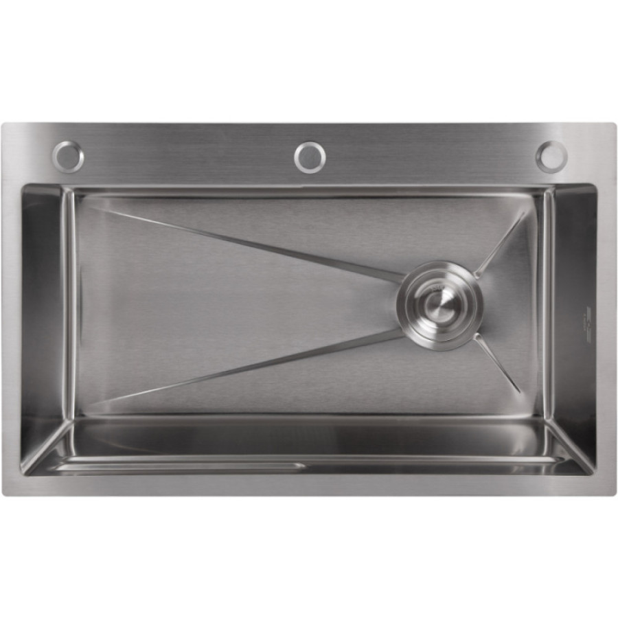 Мойка для кухни встроенная Lidz Handmade H7545 Brushed Steel 3,0/1,0 мм LDH7545BRU49457 - фото 10
