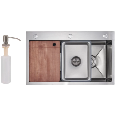 Мойка для кухни встроенная Lidz Handmade H7545 Decor Honeycomb 3,0/1,0 мм LDH7545DEC48372