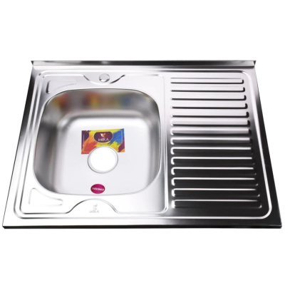 Мойка кухонная прямоугольная накладная 800*600*180 Satin Left 8060 L E Mira