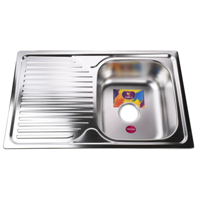 Мойка кухонная прямоугольная врезная с полкой 780*480*180 Satin MR 7848 E Mira