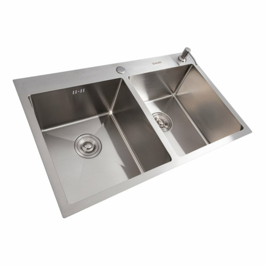 Мойка на две чаши нержавеющая Valeso Handmede (3.0/0.8) СМ 78*48 - фото 2