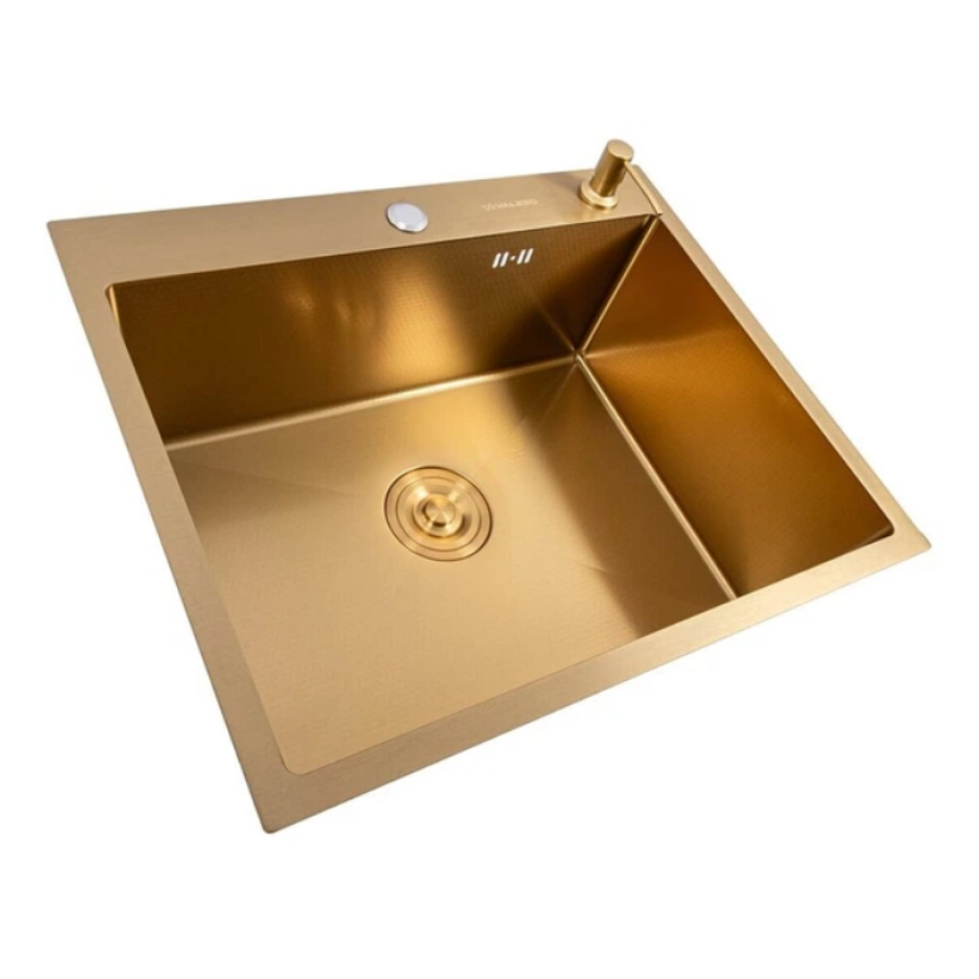 Мийка нержавіюча DECOR PVD GOLD VALESO Handmede (3,0/1.0) СМ 60*40 - фото 2