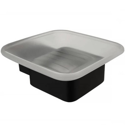 Мыльница Devit City 1620160B с держателем черный матовый