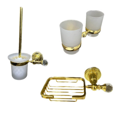 Набор AL-G стакан двойной, мыльница, ершик