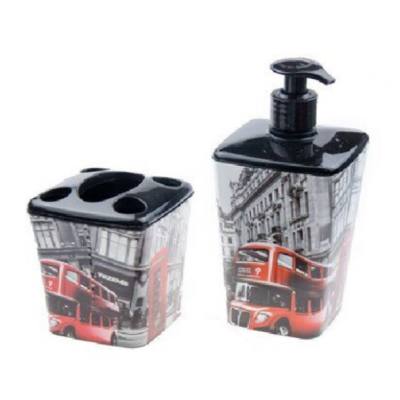 Набор аксессуаров для ванной комнаты Elif Plastic 2 пр. "Лондон"