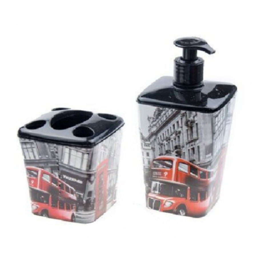 Набор аксессуаров для ванной комнаты Elif Plastic 2 пр. 