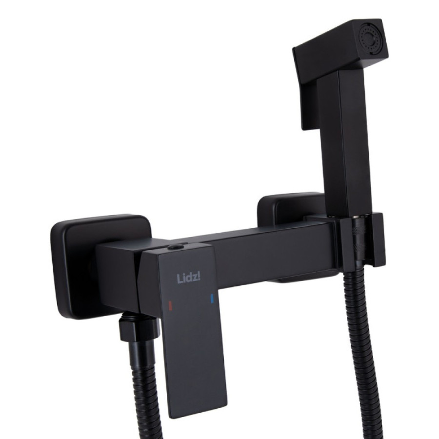 Набор для душа гигиенического Lidz Kubis 110, Black (k35) прямоугольный LDKUB110BLA46104 - фото 1