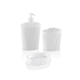 Набор для ванной (дозатор, подставка для щеток, мыльница) Line (белый)