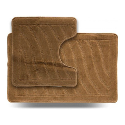 Набор ковров в ванную комнату Dariana Литл "Волна" 45*71+45*43 см (2шт.) бежевый