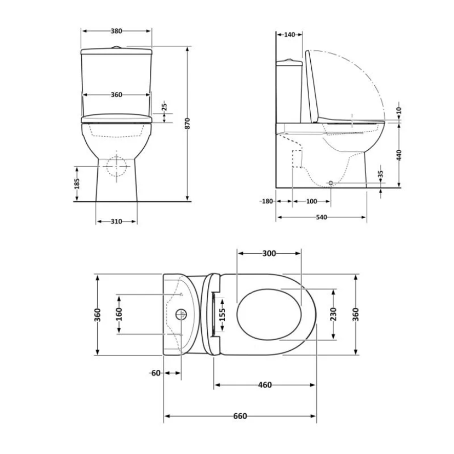 Унітаз підлоговий Robin New Ultra Quiet 660x360x855 мм, White, з сидінням Slim Duroplast/ Soft-close - фото 7