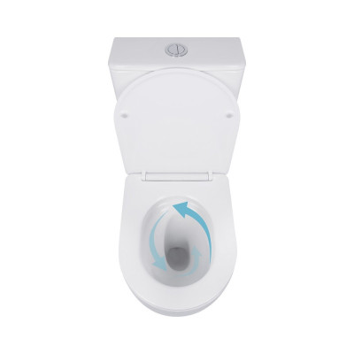 Унітаз підлоговий Qtap Robin Ultra Quiet 610×360×835 мм, White, з сидінням Slim Duroplast/ Soft-close/ Qu