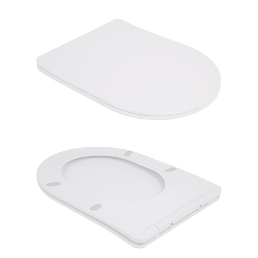 Напольный унитаз Qtap Robin Ultra Quiet 610×360×835 мм, White, с сиденьем Slim Duroplast/ Soft-close/ Qu - фото 9