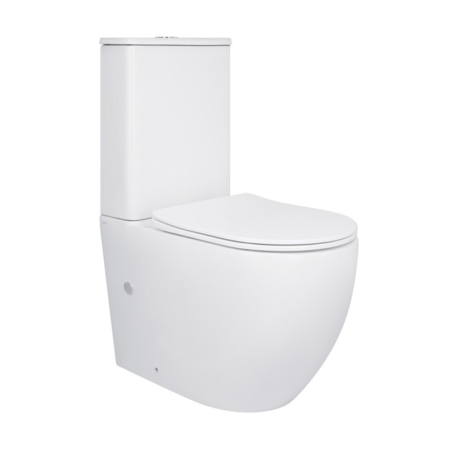 Напольный унитаз Qtap Robin Ultra Quiet 610×360×835 мм, White, с сиденьем Slim Duroplast/ Soft-close/ Qu - фото 1