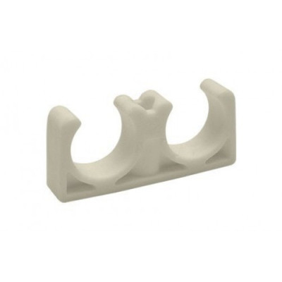 Клипса двойная для трубы ППР Ф20/22 Б/Ш