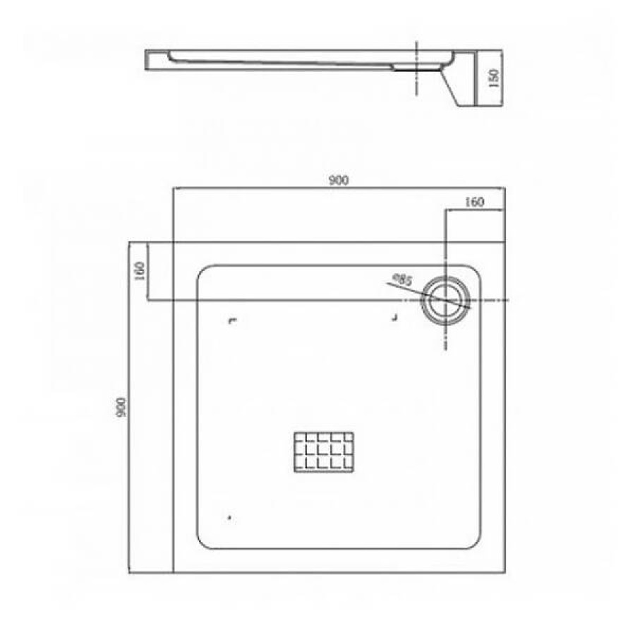 Піддон для душової кабіни Primera STR1090 Frame 90*90 - фото 3