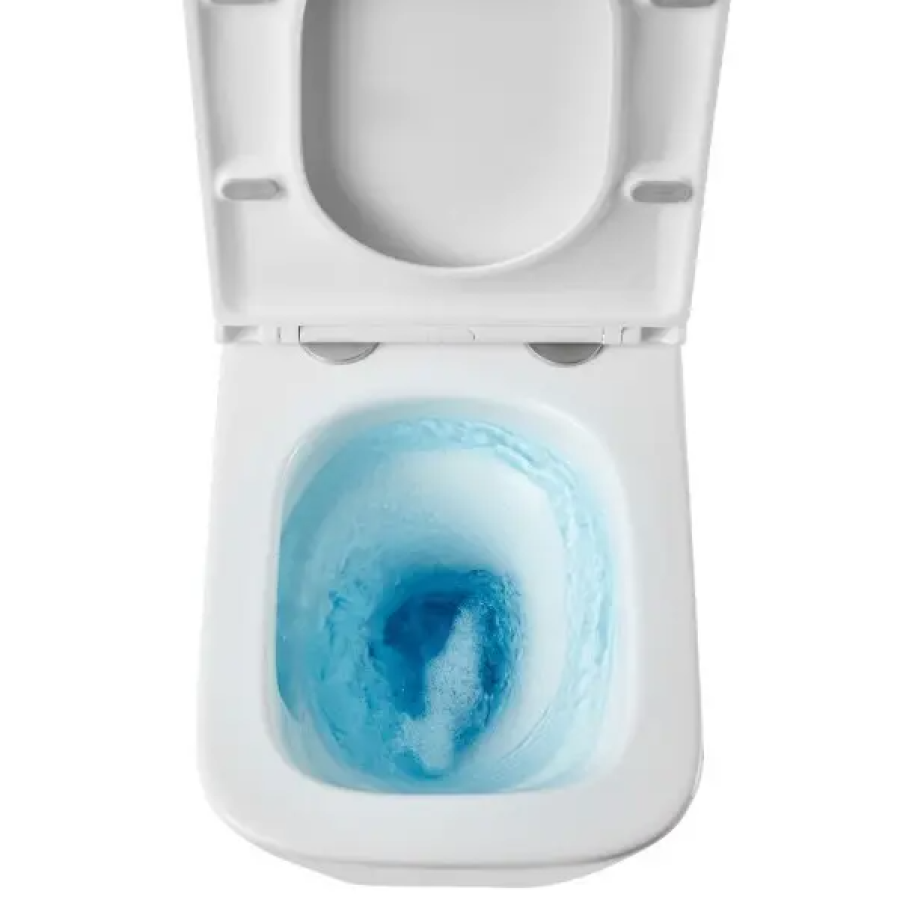 Подвесной безобед унитаз DFL0520111W Flow square с крыш soft-close, Vortex Flush, белый глянец - фото 6