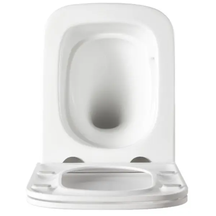 Подвесной безобед унитаз DFL0520111W Flow square с крыш soft-close, Vortex Flush, белый глянец - фото 8