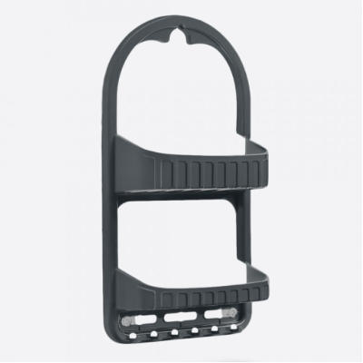 Поличка в ванну кімнату 2-х ярусна 12*27*45,5см, (сірий)