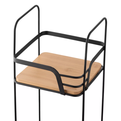Полка Ardesto Minimalism 2-ярусная 16*15.5*40см, металл, бамбук, черный
