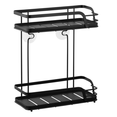 Полка угловая Ardesto Vigor 2-ярусная 26,5*14*31см, металл, полипропилен, черный