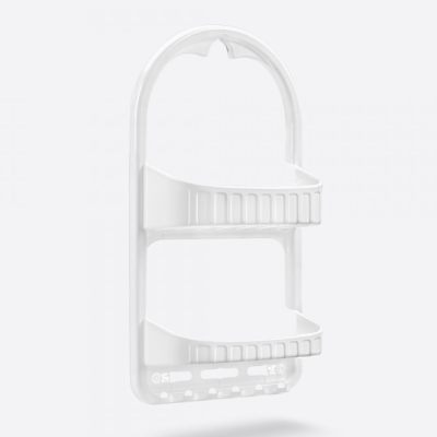 Полочка в ванную комнату 2-х ярусная 12*27*45,5см, (белый)