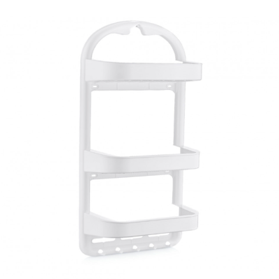 Полочка в ванную комнату 3-х ярусная 12*27*63,5см, (белый)