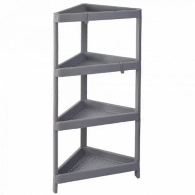 Полочка в ванную комнату 4-х ярусная Алеана угловая (гранит) 45*26*105 см