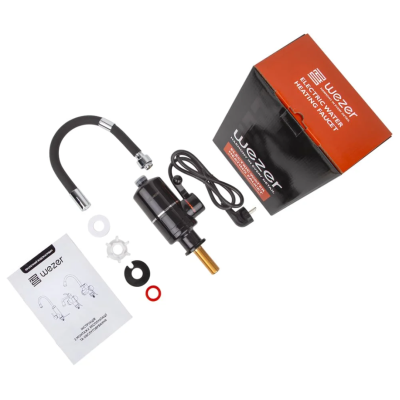 Проточник SDR-G05T-BLACK кухня поворотный гибкий вил. (3,0кВт+датчик темп.) (12/01)