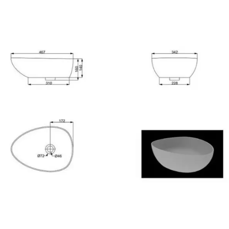 Раковина Devit Ovale 1514136 - фото 2