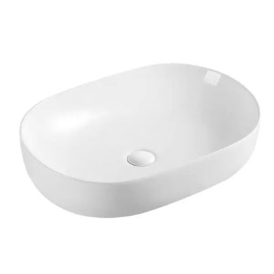 Раковина овальна DFO2190100 W Forma 600*415*140 мм на стільницю, без переливу