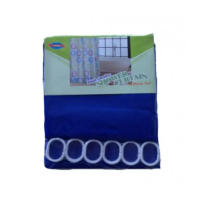 Штора для ванной и душа, текстиль, 180*180см (синий)