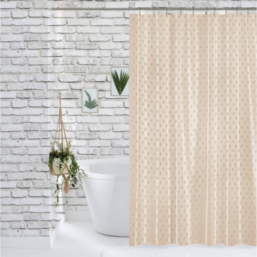 Штора для ванной комнаты и душа с кольцами, полиэстр, Dariana, JC11-4108-pastel 180*180см. - фото 1