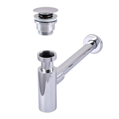 Сифон латунь с донным клапаном Globus Lux GSB-32-125-04A