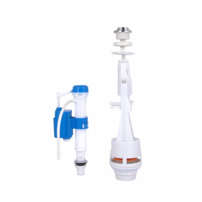 Сливной механизм для унитаза Lidz LT06 с клапаном нижней подачи 1/2, хром кнопка