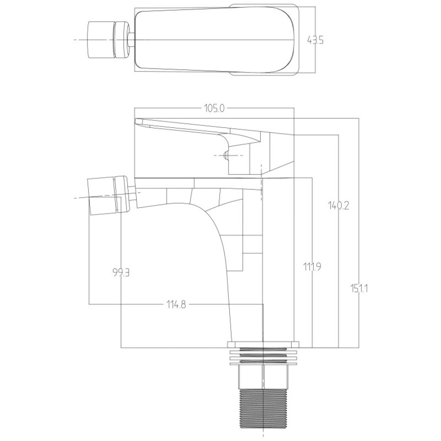 Смеситель для биде Globus Lux Bonn GLB-0106 - фото 8