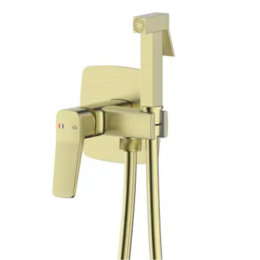 Змішувач для біде, настінн. прихов. монтажу, PVD BRUSHED LIGHT GOLD 4529-512-31 MALAGA - фото 1