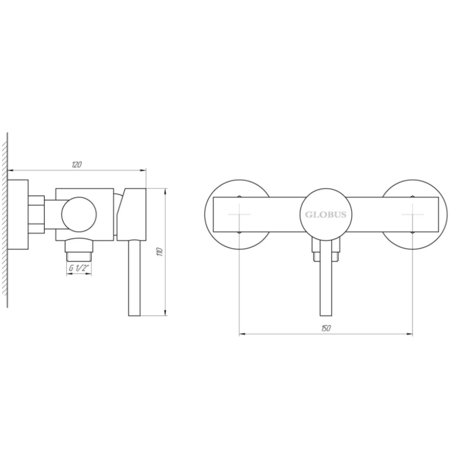 Смеситель для душа Globus Lux Apen SBT1-105 - фото 5