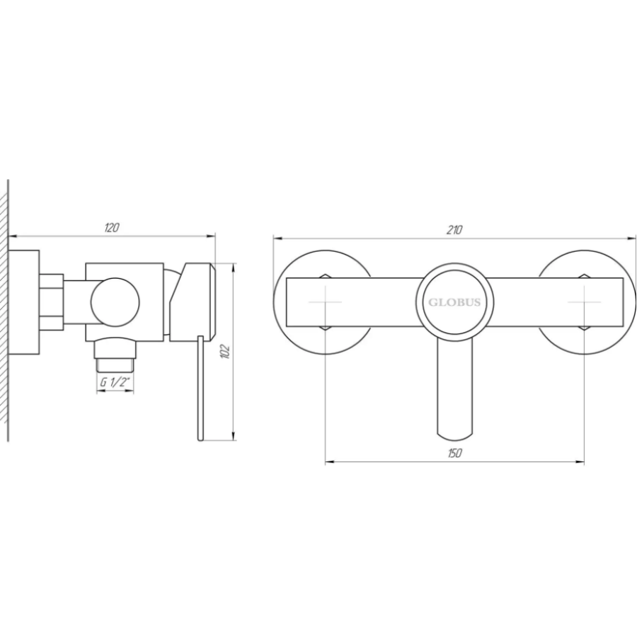 Смеситель для душа Globus Lux Wien SBT2-105 - фото 5