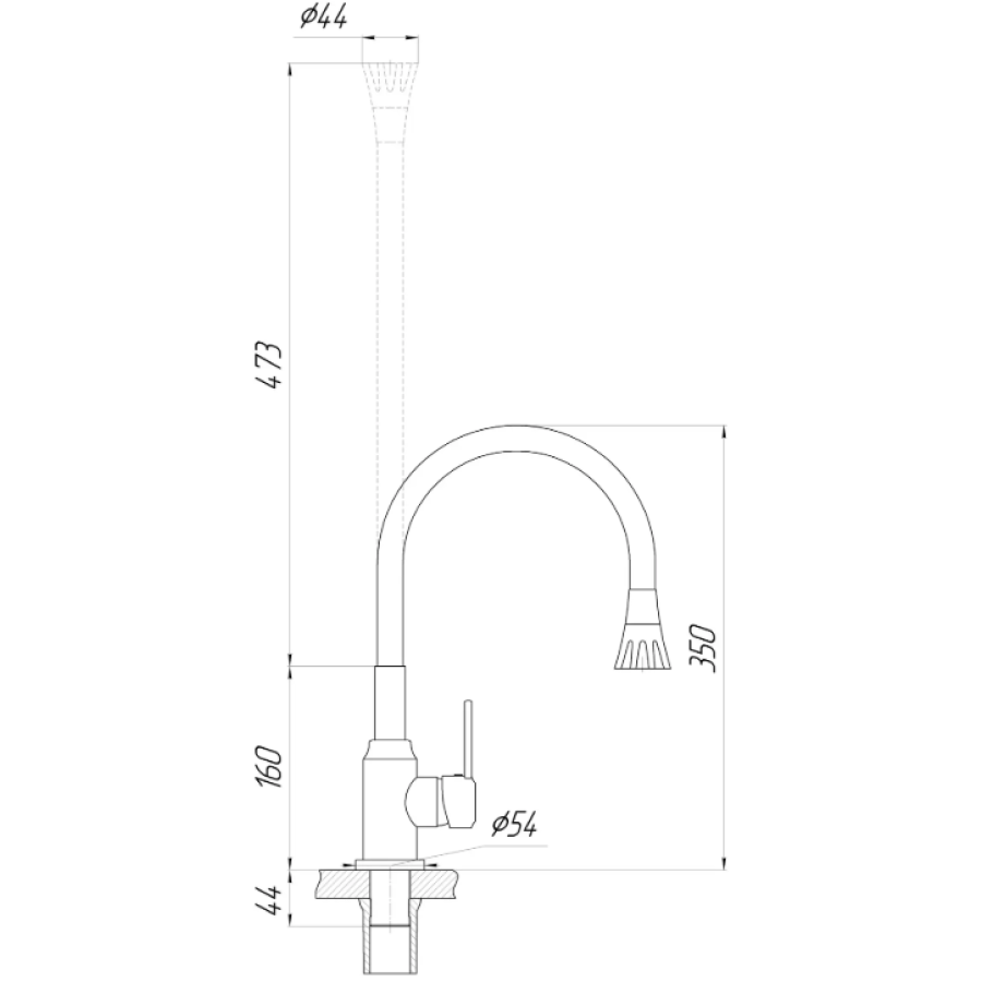 Змішувач для кухні Domino Ellipse DCC-203SA-B01 - фото 3