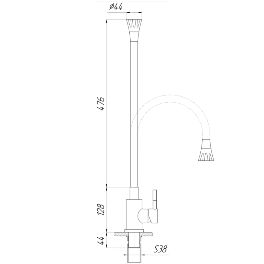 Змішувач для кухні Globus Lux Alpen SBT1-203SА-В01 - фото 4